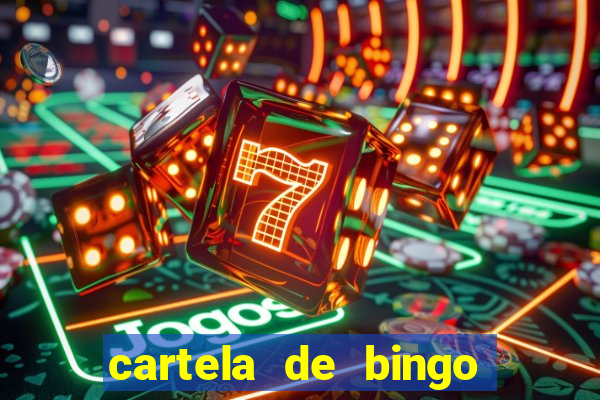 cartela de bingo cha de panela